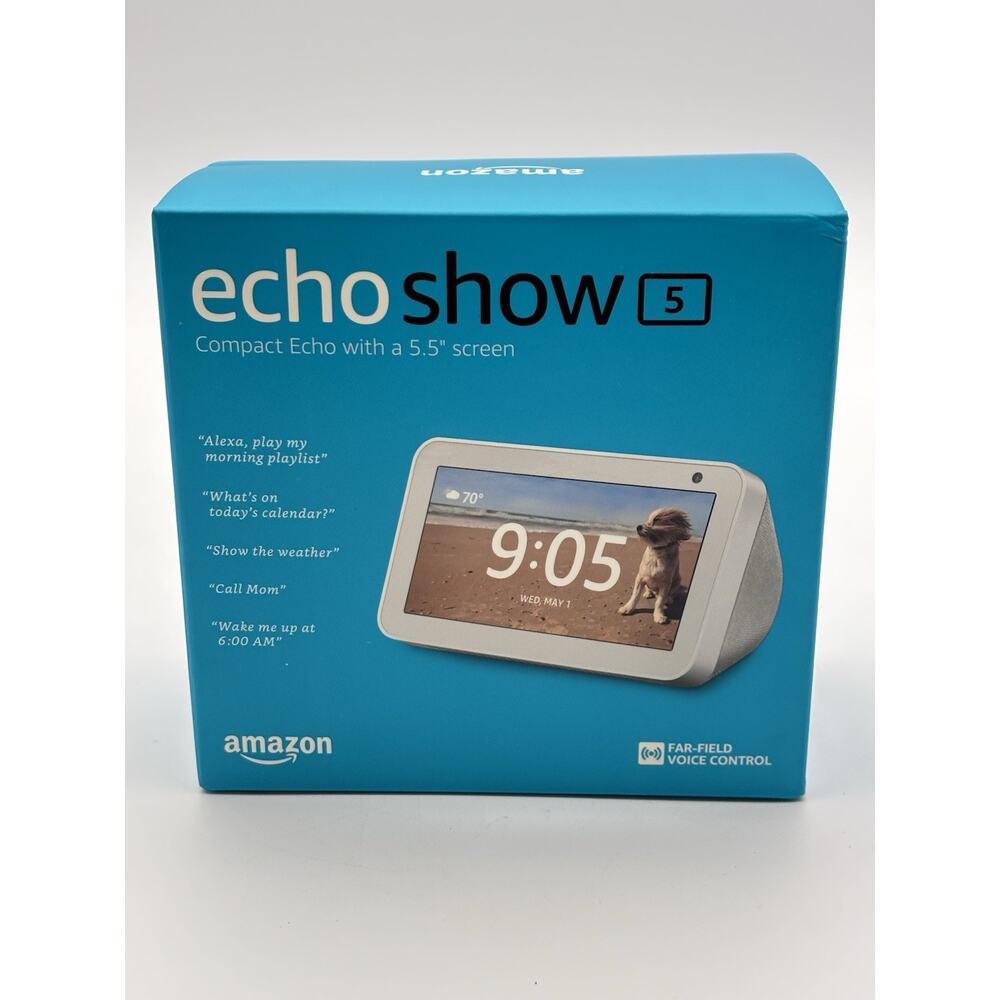 Amazon Echo Show 5 Smart Speaker Compact 5.5” Display White Alexa New Sealed